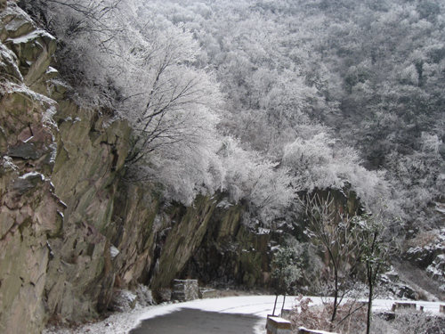 想说就说qq吧四明山上雪景真美