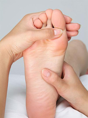 女人脚底生殖腺疼图片